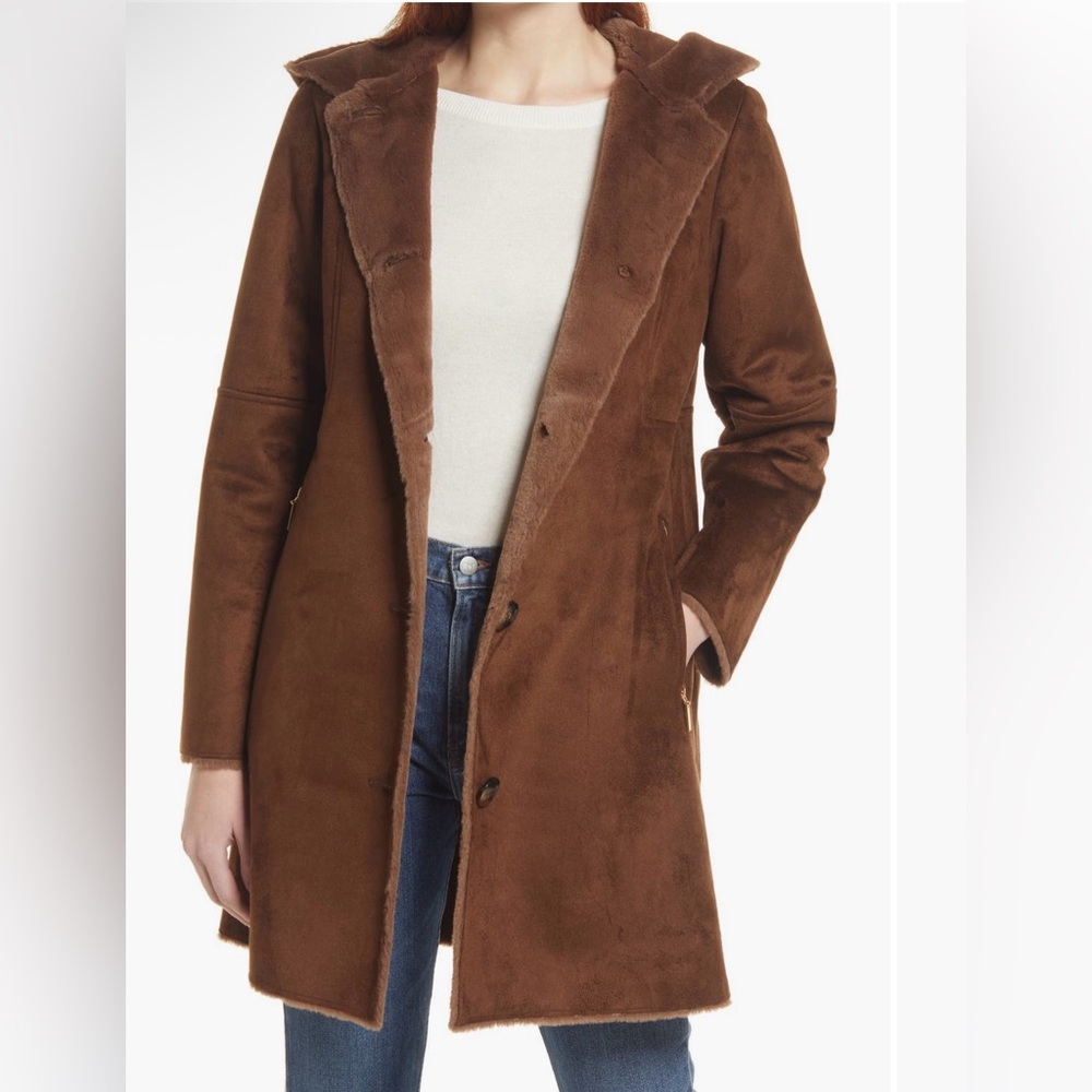 NWOT Gallery Faux Suede & Faux Sherling ultra-soft Jacket for Women